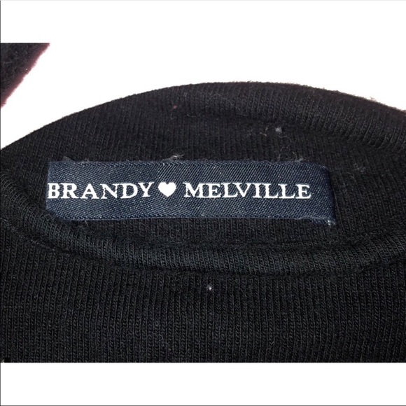 BRANDY MELVILLE | Black High Neck Knit Crop Top - Picture 3 of 4